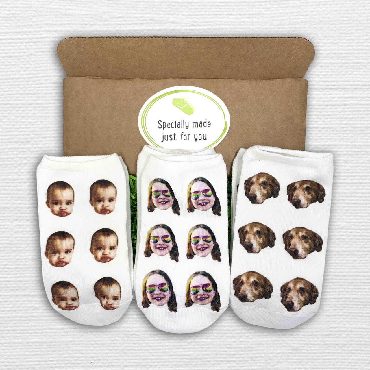 Personalized Photo No-Show Socks – Fun Custom Gift for Friends and Family