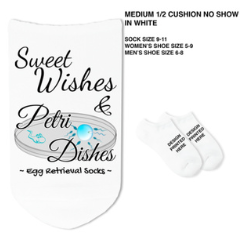 Sweet Wishes & Petri Dishes - Egg Retrieval Socks -SG