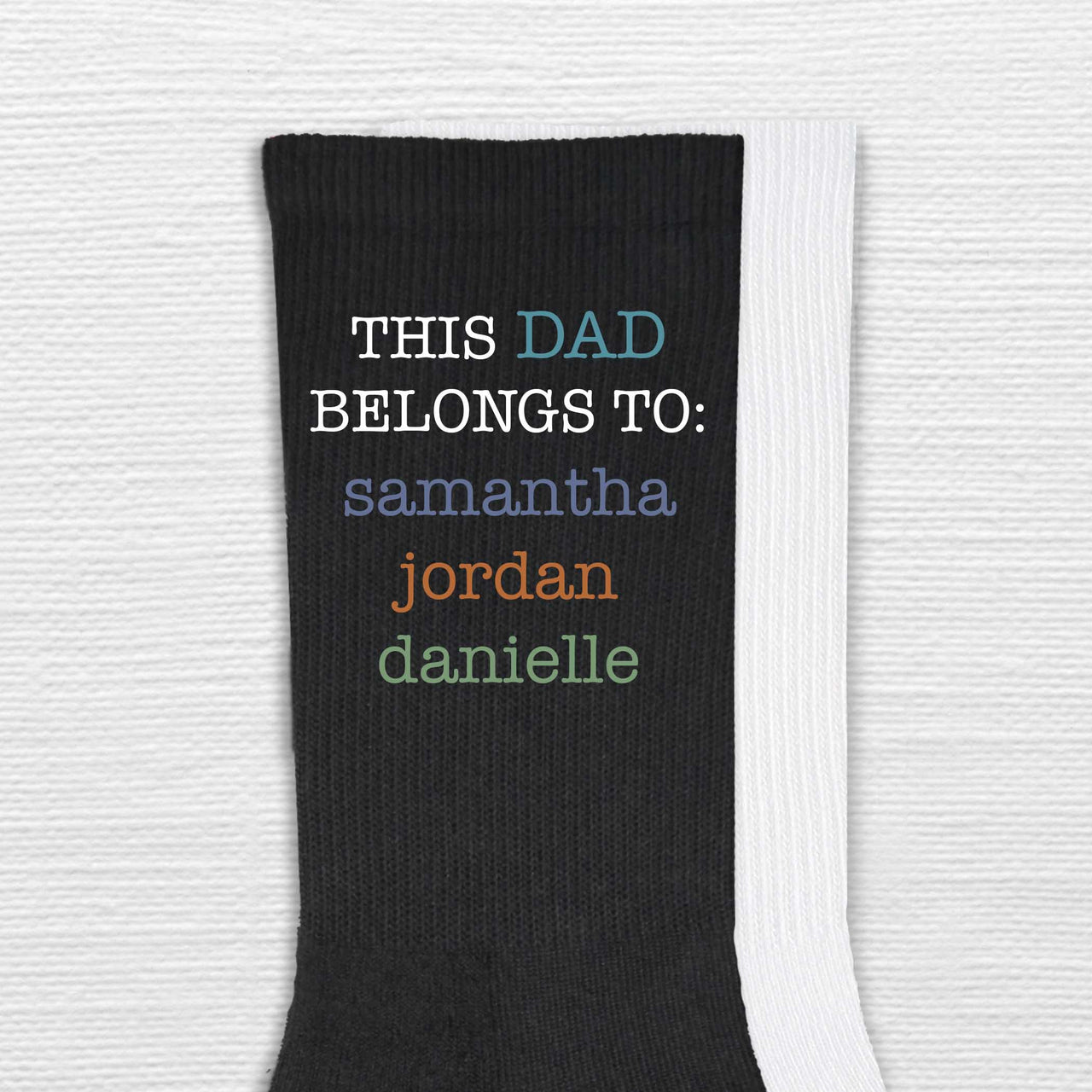 Personalized Father’s Day Socks – Custom Printed with Kids' Names