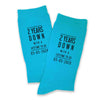 Two year anniversary custom printed cotton anniversary socks digitally printed with a lifetime to go and your wedding date.