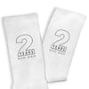 Two year anniversary digitally printed two and personalized with your wedding date printed on cotton socks.