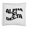 Super cute affordable sorority boho design custom printed on white or natural cotton throw pillow cover.