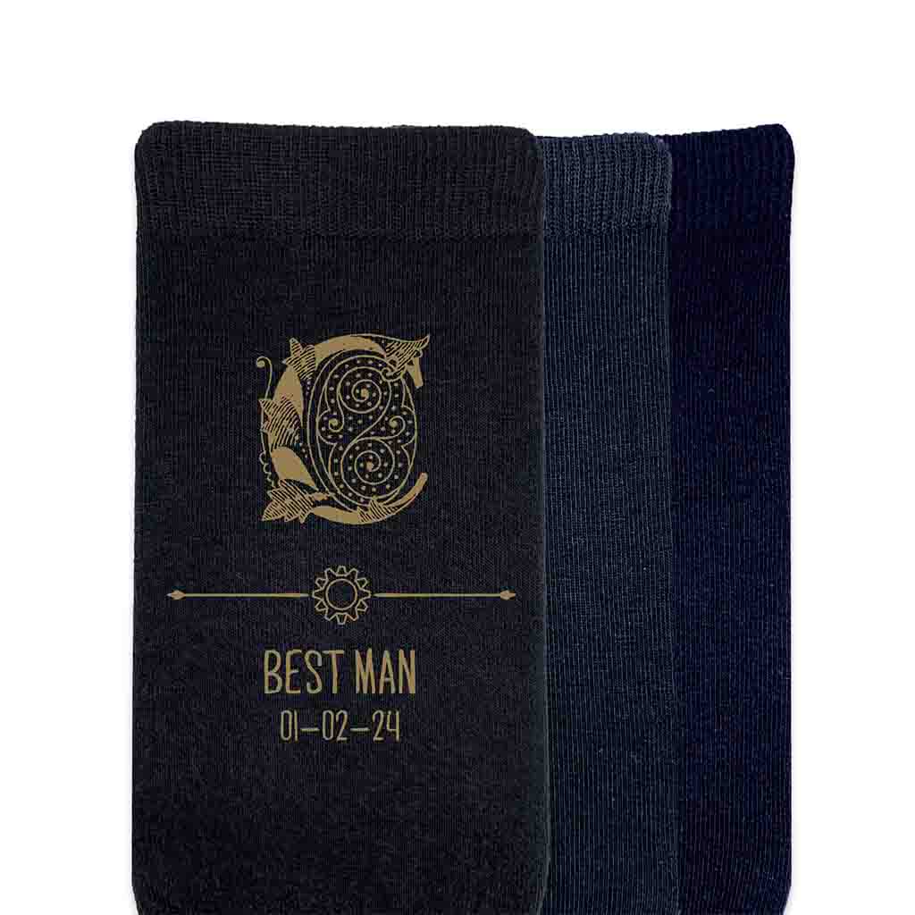 The perfect personalized wedding socks for a steampunk Victorian style wedding theme make these socks the perfect gift for your entire wedding party.