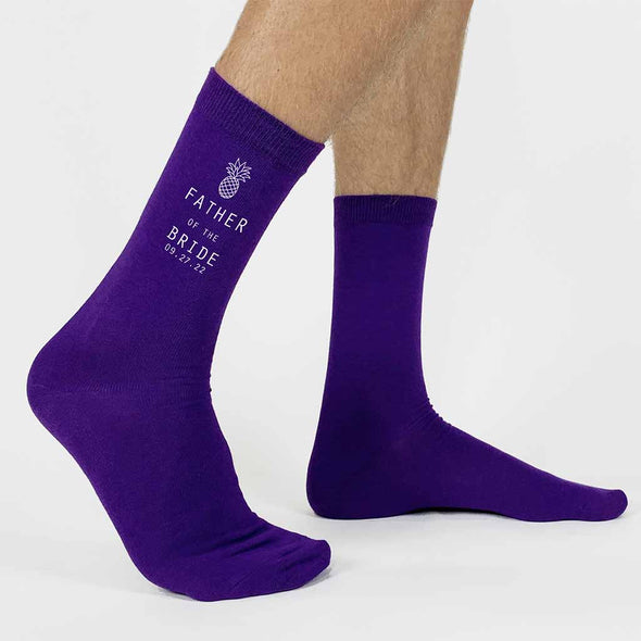Comfortable cotton wedding dress socks personalized for the wedding day