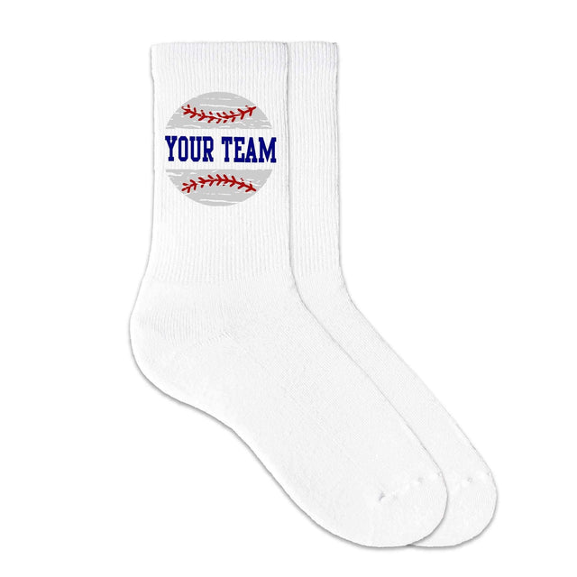 Personalized Baseball and Softball Team and Fan Socks Sockprints