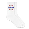 Custom baseball crew socks with your team or player name personalized baseball crew socks.