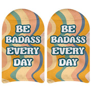Be badass everyday digitally printed on no show socks.