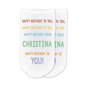 Personalized Happy Birthday Gift Socks | Sockprints