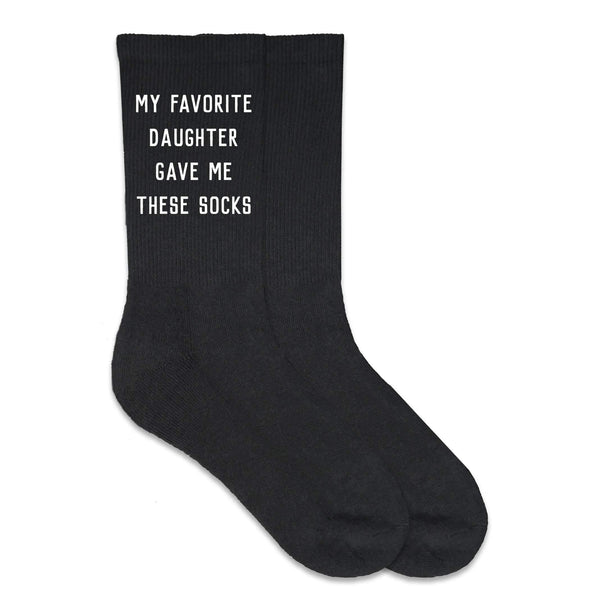 My favorite daughter gave me these socks digitally printed on crew socks.