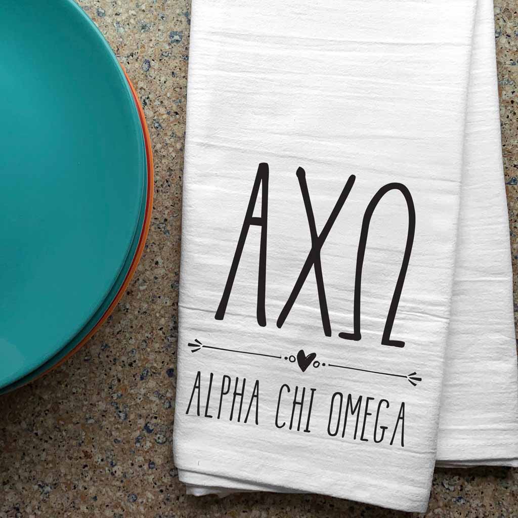 Shop For Alpha Chi Omega Sorority Boho Kitchen Towels