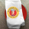 Custom printed two piece photo dish towel set for the gourmet cook personalized with your initial.