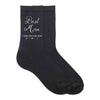 Wedding party socks custom printed with I make him look good design and the best man wedding role make the perfect wedding accessory and gift on your special day.