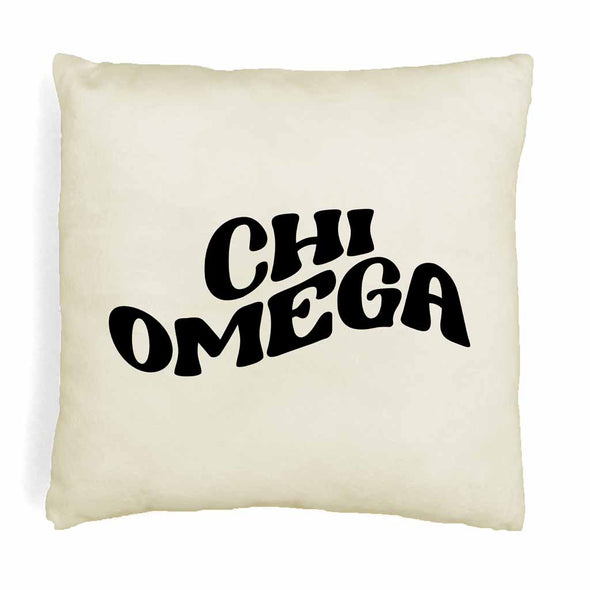 Super cute sorority boho design custom printed on white or natural cotton throw pillow cover.
