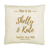 Super cute this is us design for the couple custom printed with your names and date on throw pillow cover.