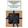 Easy to use exclusive gift wrapping bundle included with purchase of father of the groom wedding socks.