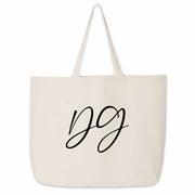 Delta Gamma roomy canvas tote bag custom printed with sorority nickname makes a great college carry all.