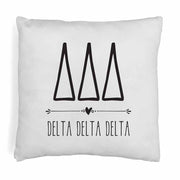 Super cute sorority boho design custom printed on white or natural cotton throw pillow cover.