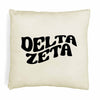Super cute sorority boho design custom printed on white or natural cotton throw pillow cover.