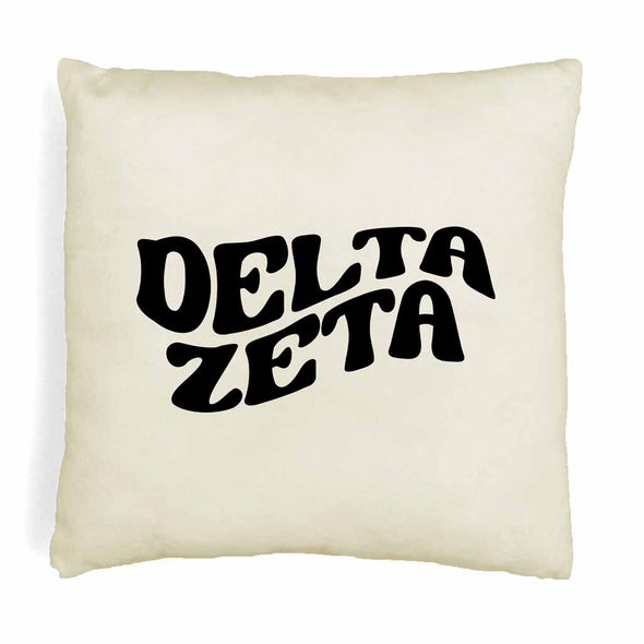 Super cute sorority boho design custom printed on white or natural cotton throw pillow cover.