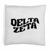 Super cute affordable sorority boho design custom printed on white or natural cotton throw pillow cover.