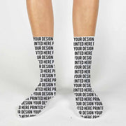 Design your own by customizing your own pair of full print unisex short cotton crew socks.