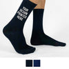 Design your own personalized with your own logo, text, or image custom printed on medium flat knit dress socks.