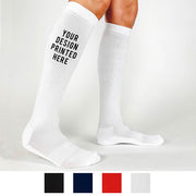 Design your own custom printed sport knee high socks.