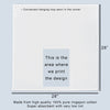 Kitchen towel specifications and sizing sheet.
