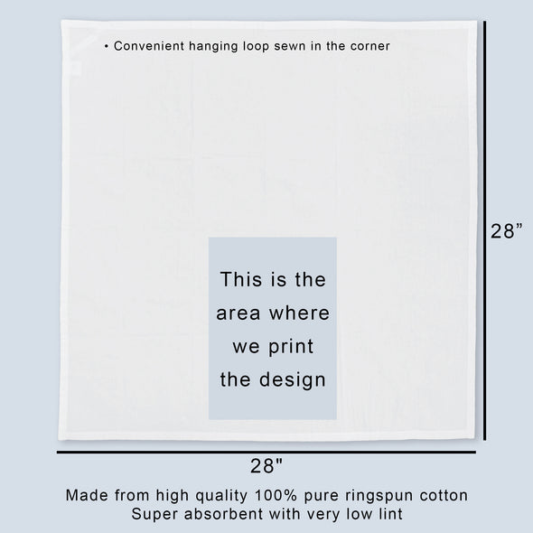 This is how I roll digitally printed on two piece dish kitchen towel set personalized with your photo and initial.