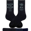 Special socks for a special walk digitally printed on the side of the socks personalized with your wedding date and father of the bride.