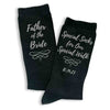 Special socks for a special walk digitally printed on the side of the socks personalized with your wedding date and father of the bride.