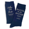 Special socks for a special walk digitally printed on the side of the socks personalized with your wedding date and father of the bride.
