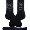 Special socks for a special walk digitally printed on the side of the socks personalized with your wedding date and father of the bride.