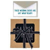 Exclusive gift wrap bundle included with purchase of father of the bride wedding socks.