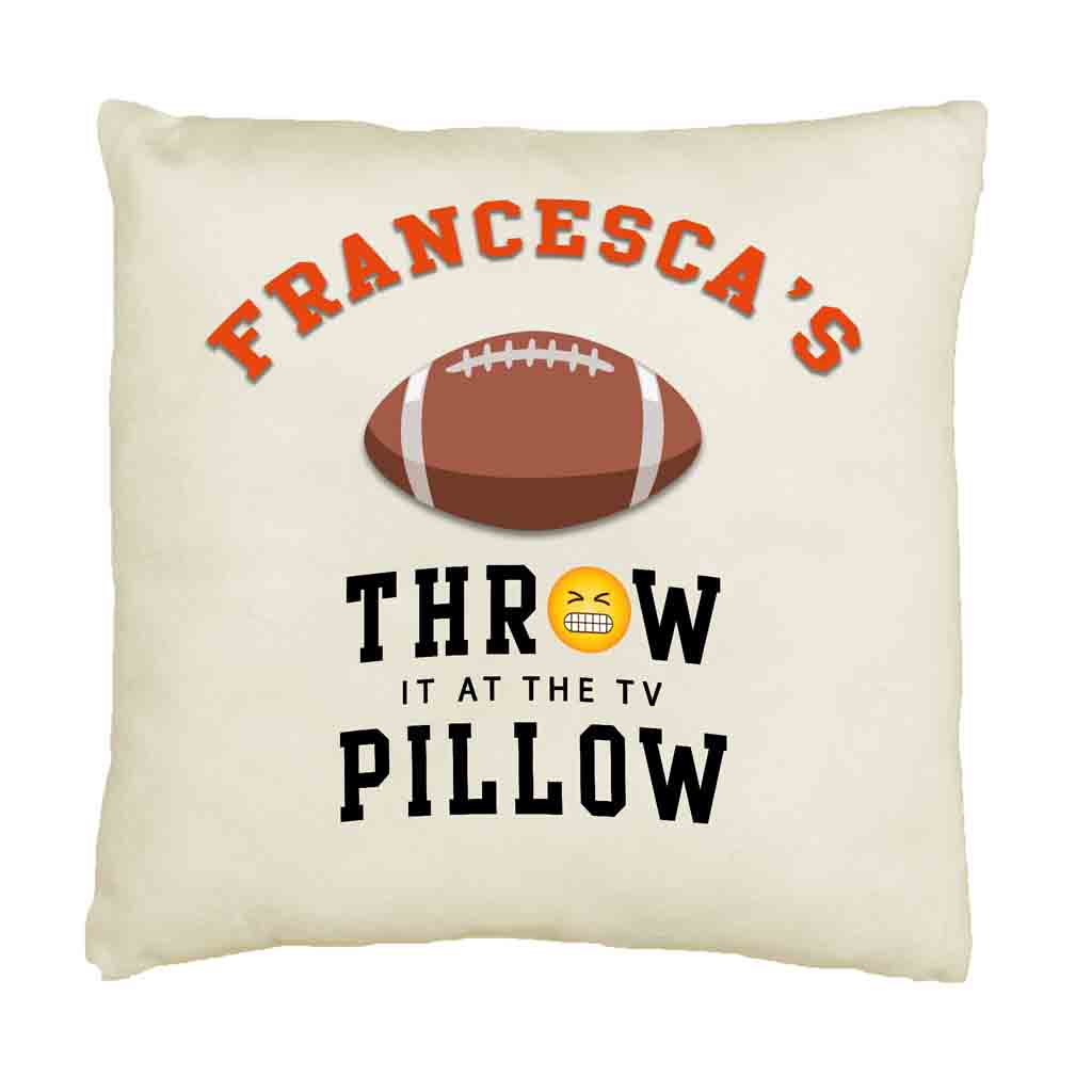 EECC Custom Team Decorative Throw Pillow Cover 18 x 18- Print Personalized Football Style Fans Name & Number Birthday Gift (C@Bengal$)