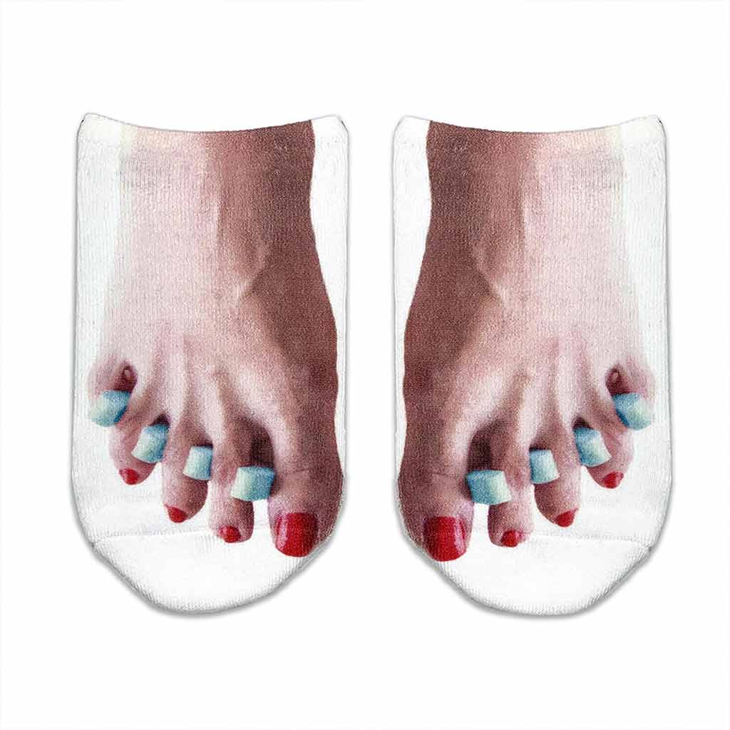 Funny no show photo socks for women