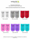 Funny right and left socks personalized with a person's name printed on cotton no show socks