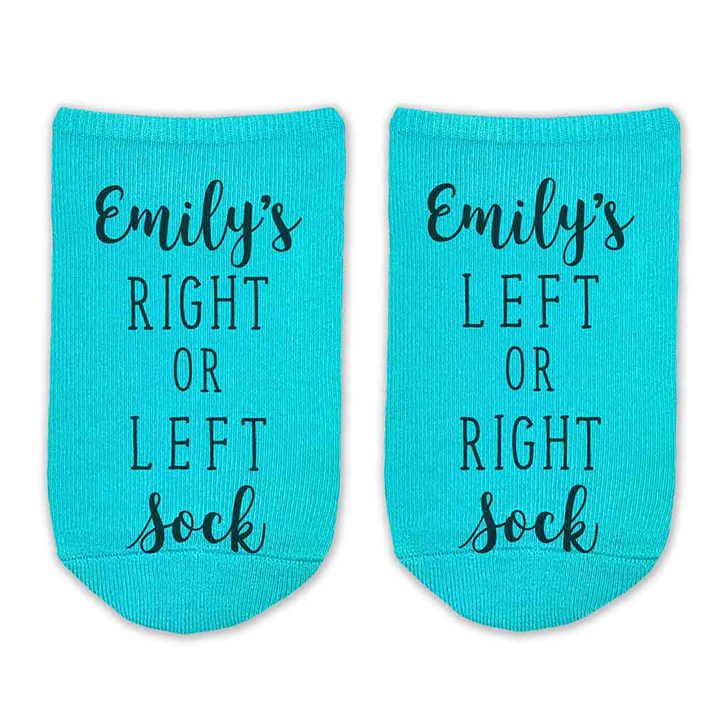 Funny Personalized Footie Socks for Her, Right or Left Socks – Sockprints