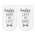 Funny Personalized Footie Socks for Her, Right or Left Socks