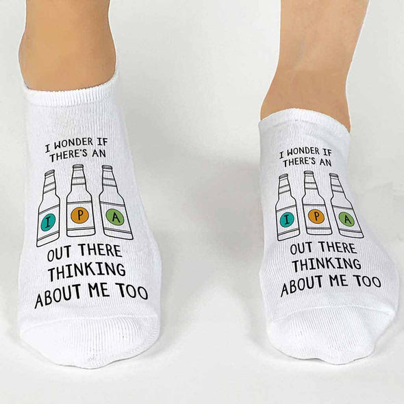 Custom printed socks for the IPA beer lover.