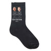 Father of the groom personalized wedding day cotton dress socks custom printed using your photos