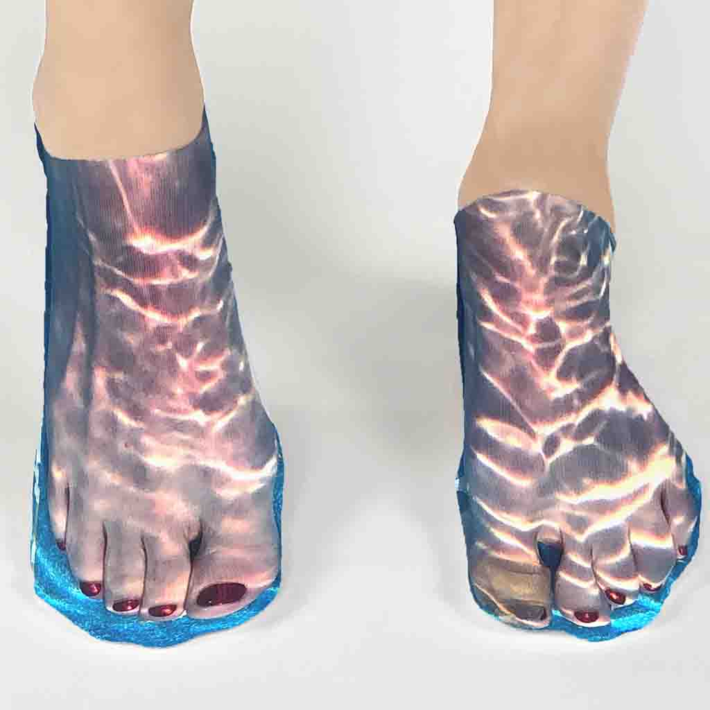 Women's Feet Underwater Printed on Socks for Her