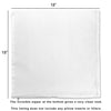 Flat cotton throw pillow sizing chart.