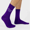 Custom printed groom wedding day socks digitally printed with looking good and groom on the outside of both socks makes the perfect accessory for your wedding day.