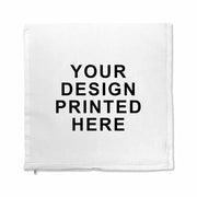 Custom print your our decorative pillow covering with our design tools. Add your own text, photos or graphic designs. on this white cotton pillow cover.