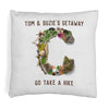 Fun personalized throw pillow cover with a nature inspired design.