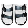 Ladies black sandals custom design by sockprints is digitally printed on the top of no show cotton socks.