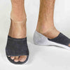Cute slipper feet design digitally printed on white no show socks make a great gift.