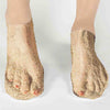 Cute sandy feet design digitally printed on white no show socks make a great gift.