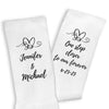 One step closer to my forever custom printed with your names and wedding date digitally printed on the side of the white crew socks.